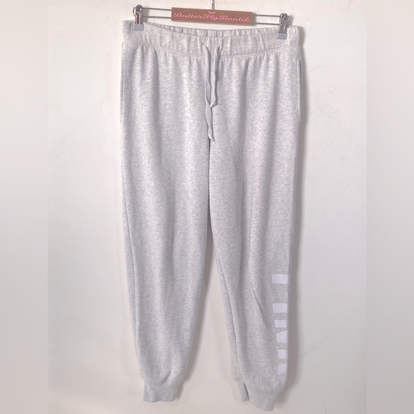 (A8) VICTORIA'S SECRET Pink Everyday Lounge Relaxed Joggers, Heather Grey, Sz M - Picture 6 of 12
